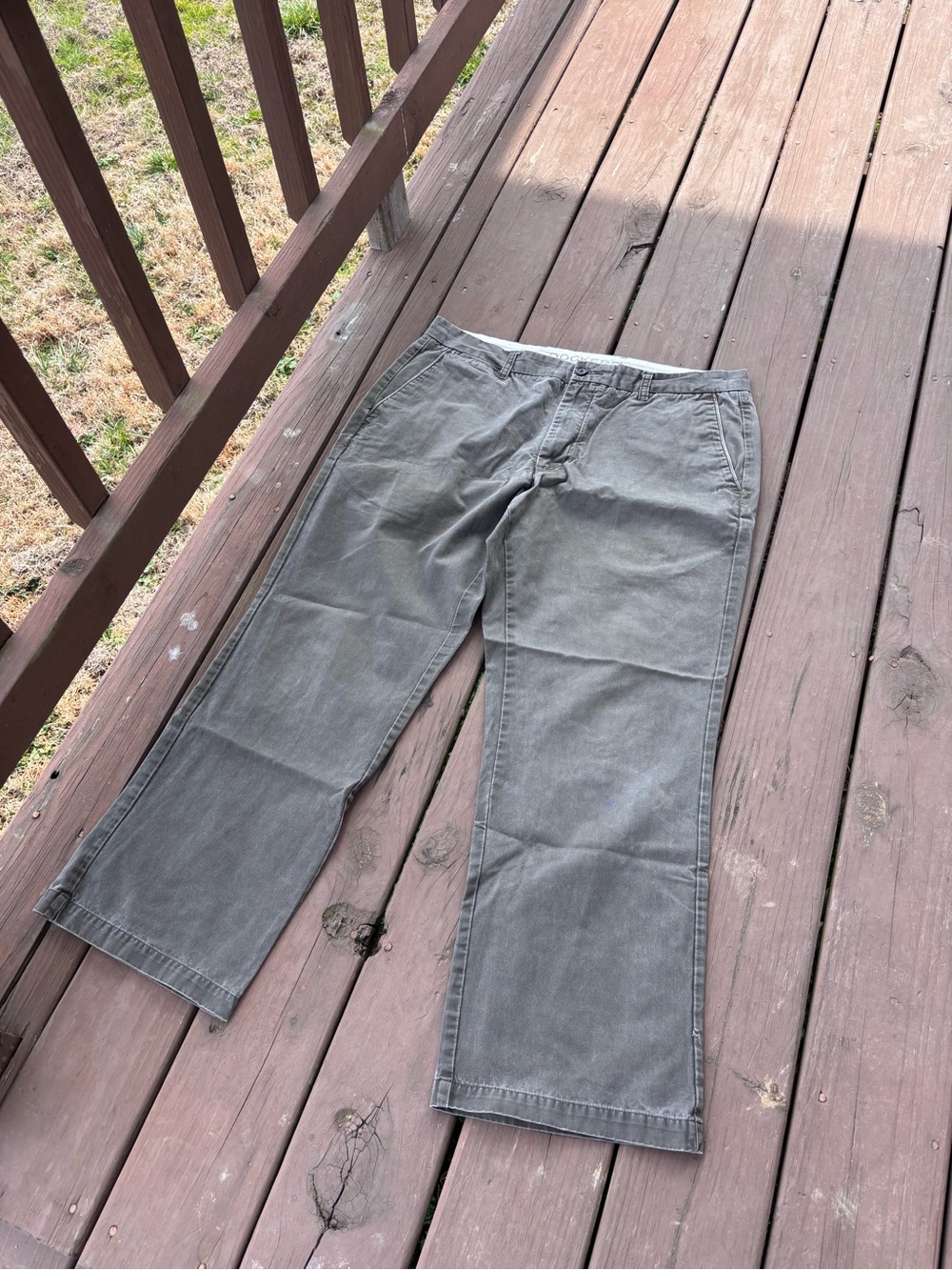Dockers Mens 38x30 Olive Chino Flat Front Pants As Is